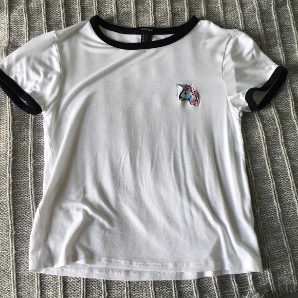 unicorn crop top forever 21